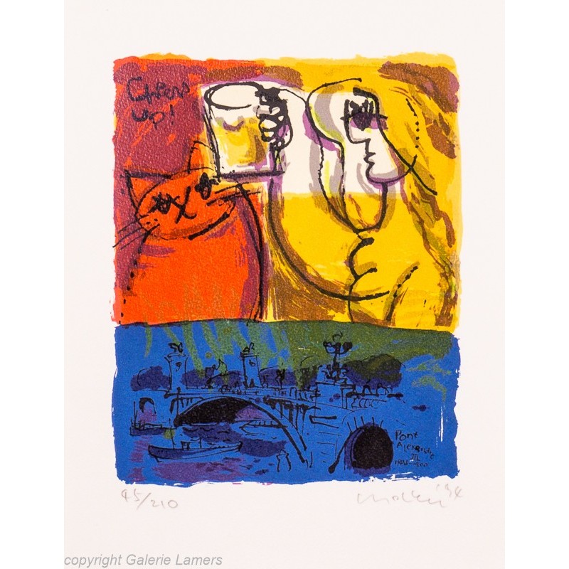 Original Kunst von Michael Leu "Cheers up" kaufen Sie Bilder des bekannten amerikanischen Künstlers